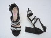 Sandale negre cu alb