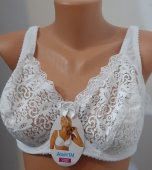 Sutien Alb Aonisha din dantelă  cu sârmă cupa E 