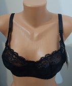 Sutien Negru Blue Rose din dantelă cu sârmă cupa mica